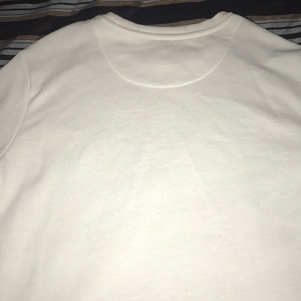 Forever 21 White/Black Striped Sweatshirt